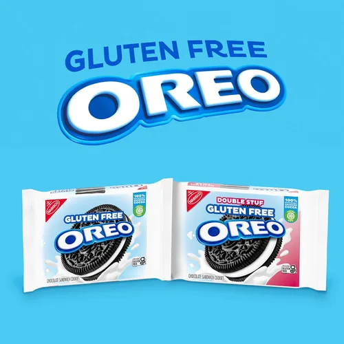 Vista 9 de OREO Galletas sándwich de chocolate sin gluten, galletas sin gluten, 13.29 oz