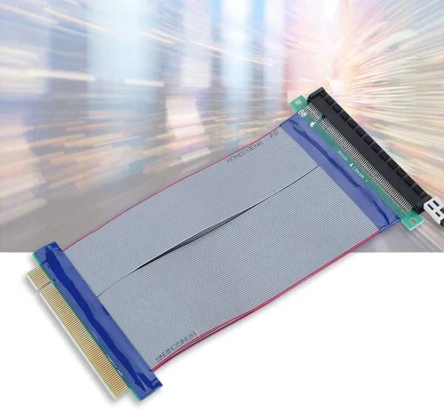 Vista 2 de PCIE Cable elevador, 7,5 pulgadas/7.5 in, 16 x Cable elevador de alta velocidad, tarjeta de extensión PCI Express Port GPU