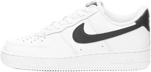 Vista 2 de Nike Tenis Air Force 1 '07 para mujer, color negroblanco, talla 7.5, Blanco