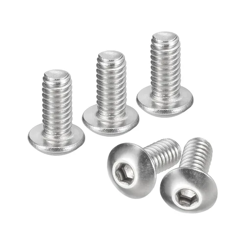 Vista 28 de Uxcell tornillos de cabeza de botón #8-32x1, 20 unidades, pernos hexagonales de acero inoxidable 304, tornillos de rosca completa con cabeza