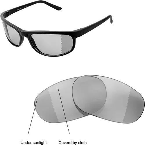 Vista 2 de Walleva Lentes de repuesto para lentes de sol Ray-Ban RB2027 de 2.441in, múltiples opciones disponibles