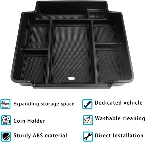 Vista 7 de EDBETOS Bandeja organizadora de consola central de tamaño completo compatible con Chevy Tahoe/Suburban 2021-2025 y GMC Yukon 2021-2024, compatible