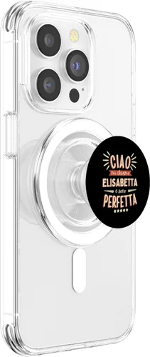 Vista 3 de Elisabetta Idea Regalo Personalizzata Amica Nome Divertente PopSockets MagSafe PopGrip for iPhone