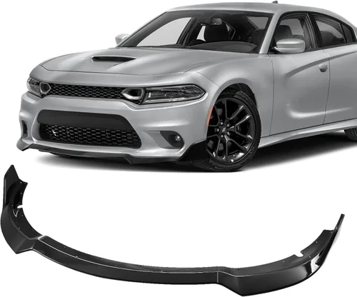 Vista 10 de Labio de Parachoques Delantero Compatible con Dodge Charger SE RT SRT GT 2015-2023 Estilo Deportivo Labio Alerón de Parachoques Delantero Divisor