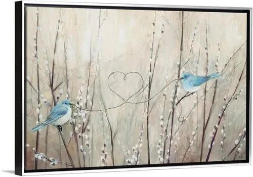 Vista 16 de CANVAS ON DEMAND Lienzo enmarcado con diseño de pájaros neutros de Julia Purinton, contemporáneo, decoración del hogar, animales, pájaros, 18 x 12