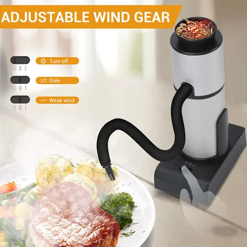 Vista 3 de Infusor de humo, pistola ahumadora de cóctel para cocinar bebidas antiguas, kit de ahumador de cóctel, infusor portátil de whisky bourbon