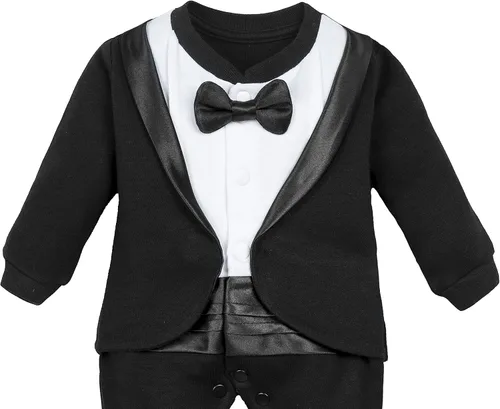 Vista 4 de Lilax Traje de Navidad con pajarita de caballero para bebé niño