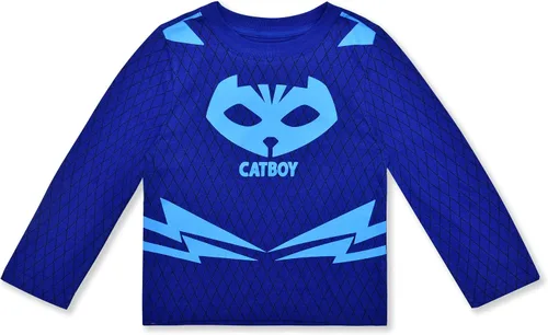 Vista 2 de Hasbro PJ Masks Catboy and Gekko - Conjunto de camisa de manga larga y pantalones deportivos para niños pequeños y niños pequeños, verdeazul