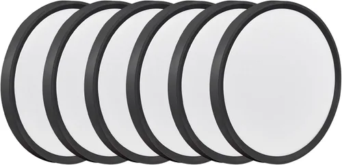 Vista 10 de 4PK - Lámpara LED de techo empotrada de 9 pulgadas, 18 W, 1860 lm, 3000 K/4000 K/6000 K CCT seleccionable, panel plano redondo de bajo perfil