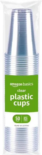 Vista 9 de Amazon Basics Pequeños vasos desechables de plástico transparente, 9 onzas, 100