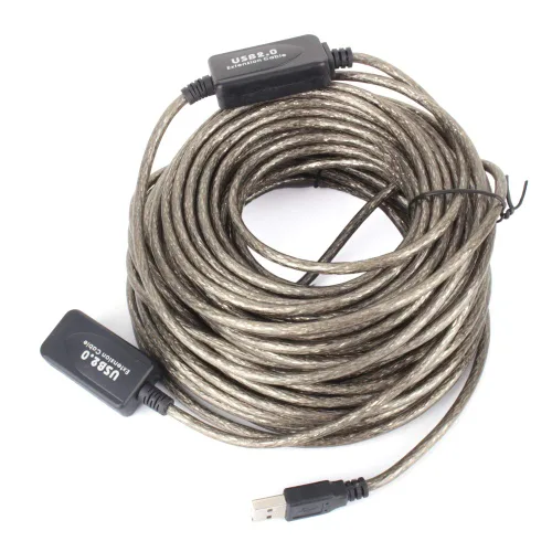 Vista 2 de Diyeeni Cable extensor USB 2.0 tipo A macho a hembra de 65.6 ft (negro, 65.6 ft)
