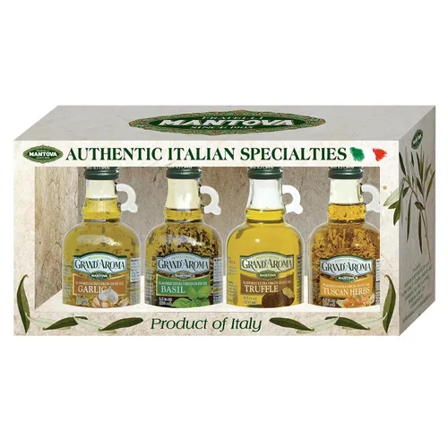 Vista 11 de Mantova Grand'Aroma Aceite de oliva virgen extra con sabor a albahaca, 8.5 onzas líquidas (paquete de 1)