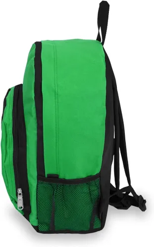 Vista 3 de Everest Equipaje Mochila con frontal y bolsillos laterales, verde esmeraldanegro ), BP2072-EMGRNBK