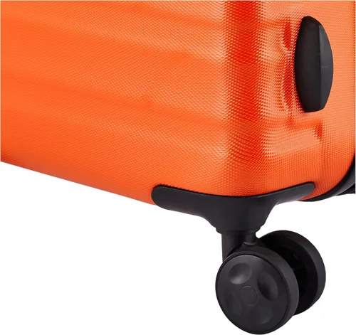 Vista 4 de Tienda Basics Equipaje de maleta expandible con ruedas rígidas, Naranja, Spinner
