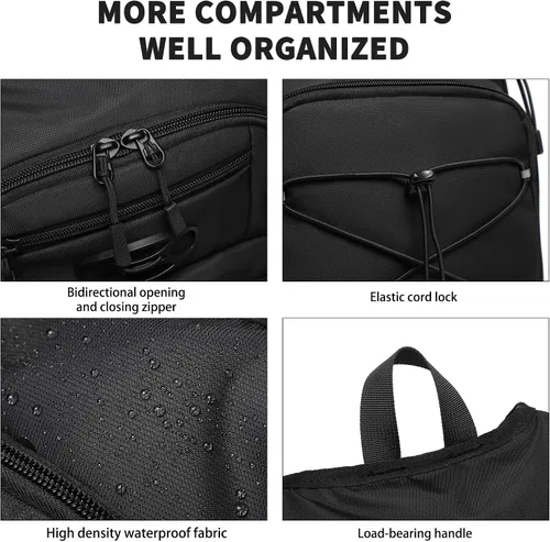 Vista 9 de Mochila de hidratación ligera Wotony con vejiga de agua de 2L O 3L para ciclismo, senderismo, rave - Mochila de agua para hombres y mujeres