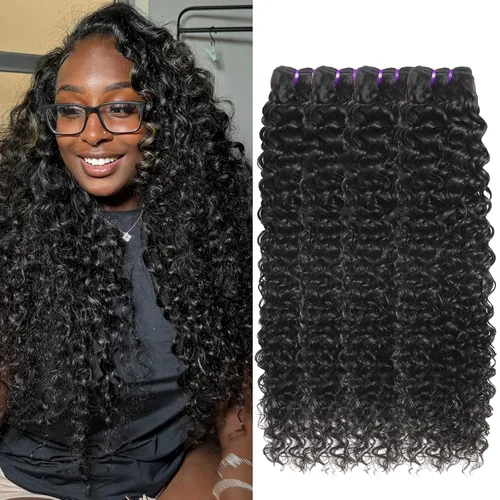 Vista 20 de Paquetes Bob Liso 3 Paquetes de Cabello Humano Corto 10, 10 y 10 Pulgadas, 100% Cabello Crudo Sin Procesar, Tejido Rápido, Color Negro Natural