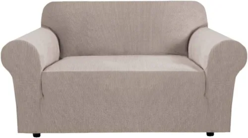 Vista 39 de H.VERSAILTEX Funda elástica para sofá, fundas suaves para muebles de 3 cojines, con tela jacquard gruesa a cuadros con parte inferior elástica, sofá