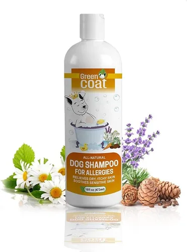Vista 7 de Champú y acondicionador 2 en 1 para perros, extracto de caviar, aloe y bergamota para pieles sensibles, brillo profundo + desenredante, lavado