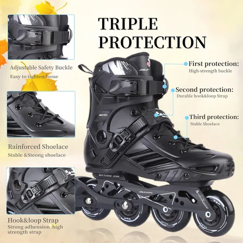 Vista 2 de Patines en línea, patines de alto rendimiento con forro lavable para hombres, mujeres, adultos principiantes