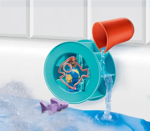Vista 2 de PLAYMOBIL 1.2.3 Rueda de agua Aqua con Baby Shark