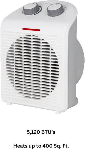 Vista 2 de Comfort Glow EFH1518 Calentador eléctrico de ventilador, color blanco
