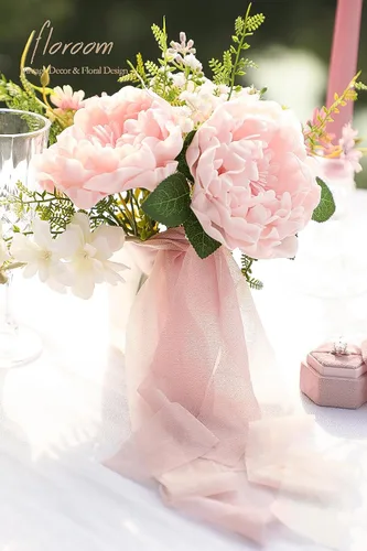 Vista 4 de Floroom - Flores artificiales de espuma de aspecto real con tallos para manualidades, ramos de boda, centros de mesa, despedida de soltera