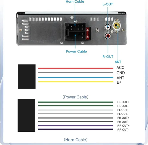 Vista 4 de Radio de coche Bluetooth solo DIN coche estéreo audio Bluetooth manos