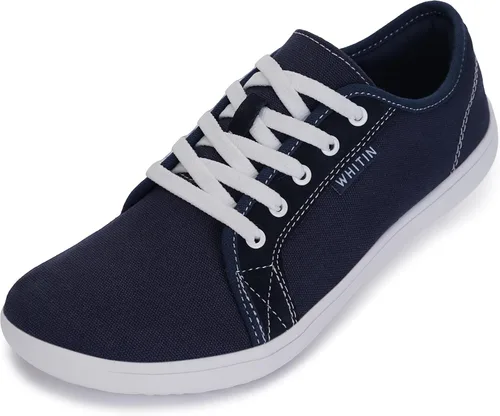 Vista 8 de WHITIN Zapatillas de lona anchas estilo casual para hombre W81V2 W81 V2 Todo Negro (Lienzo)