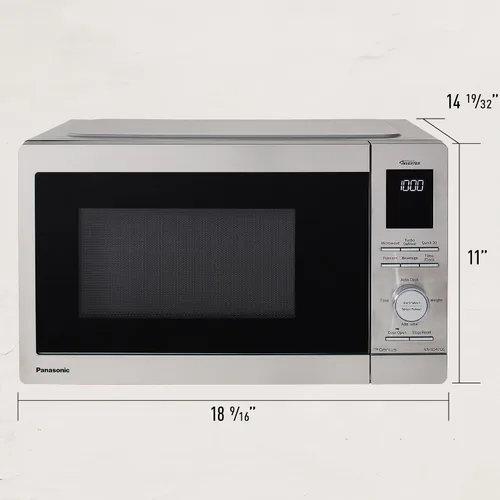 Vista 9 de Hornos microondas de encimera Panasonic, 0.9 pies cúbicos, 1000W, 15 ajustes de cocción automática, tecnología inversor para una cocción uniforme