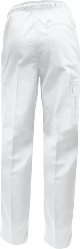 Vista 4 de Natural Uniforms Pantalones cargo de chef clásicos de 6 bolsillos con paquete múltiple disponibles