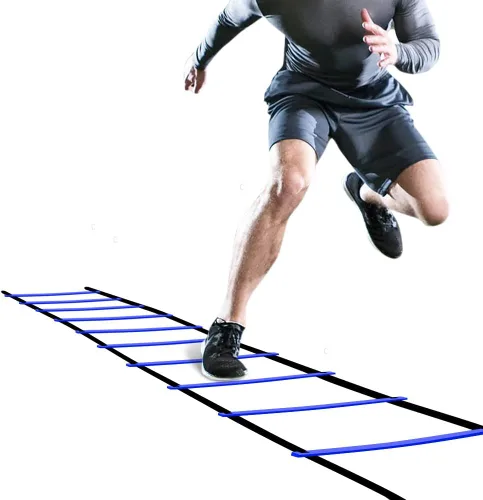 Vista 15 de GHB Pro Agility Ladder Agility Training Ladder Speed 12 Rung 20ft with Carrying Bag Verde