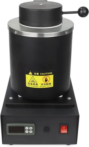 Vista 7 de Horno eléctrico de fusión de oro, kits de horno de fusión de metal, hasta 2,012.0 °F, con crisol de grafito, guantes de alta temperatura, pinzas