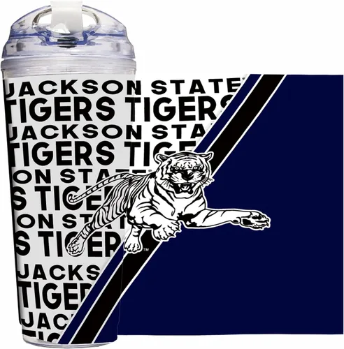 Vista 98 de Rico Industries Taza acrílica NCAA estándar de 24 onzas con tapa con bisagra, taza de doble pared oficialmente licenciada con pajita
