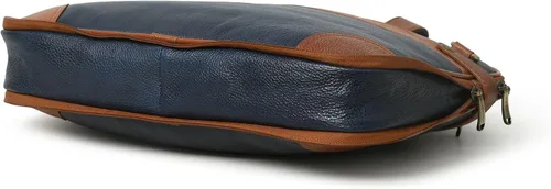 Vista 4 de ADYAN Bolso de mensajero de cuero de 15 pulgadas para portátil para hombres maletín de oficina para hombre y mujer maletines de negocios