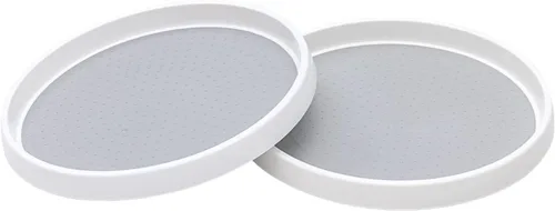 Vista 8 de Pantry Lazy-Susan - Organizador de gabinete giratorio – Estante de especias antideslizante de 10 pulgadas – 2 unidades Lazy Susans para refrigerador