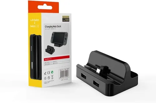 Vista 9 de ECHZOVE Base de carga compatible con Nintendo Switch o Switch OLED, estación de carga de múltiples interruptores con 3 puertos USB 2.0, soporta