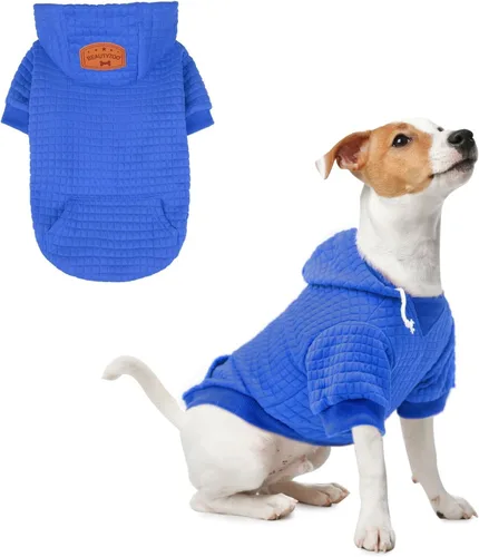 Vista 15 de BEAUTYZOO - Sudadera con capucha para perros con agujero para correa y bolsillo, suéteres para perros pequeños, medianos y grandes, niños y niñas