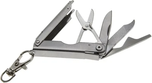 Vista 3 de Lucky Line UtiliCarry - Micro herramienta compacta de acero inoxidable, cuchillo de bolsillo multiherramienta en clip para llaves, para transporte