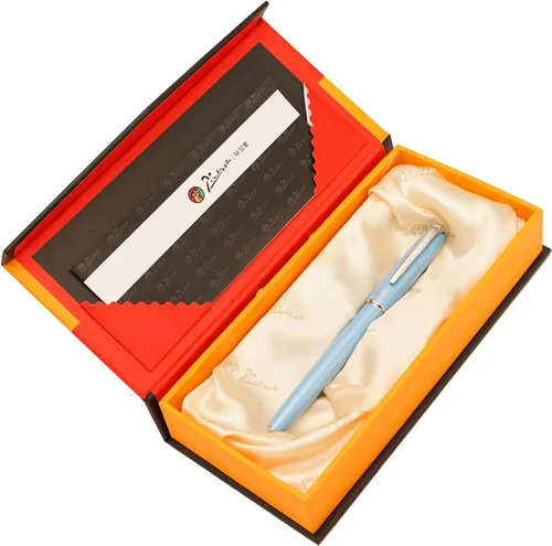 Vista 20 de erofa Picasso 916 - Pluma estilográfica negra mate con caja, bolígrafo de caligrafía doblada de titanio negro