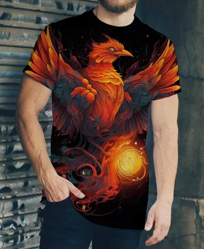 Vista 5 de Cndiyike Camisetas de manga corta con estampado 3D para hombre