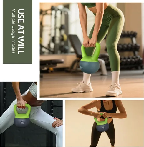 Vista 9 de ENERGI CORE Pesa rusa - Peso relleno de arena para entrenamientos de gimnasio en casa y entrenamiento de fuerza, campana de ejercicio portátil