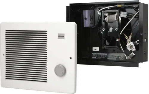 Vista 3 de Broan-NuTone 170 - Calentador de pared, rejilla pintada, 500/1000 vatios 120 V CA, acero blanco esmaltado