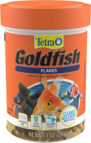 Vista 19 de Tetra Goldfish Flakes, dieta nutricionalmente equilibrada para peces de acuario, copos enriquecidos con vitamina C, 0.42 onzas