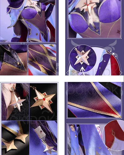 Vista 5 de KIRA KIRA Genshin Impact Cosplay Disfraces de todos los personajes Genshin Raiden Ganyu Wanderer Cosplay Halloween trajes