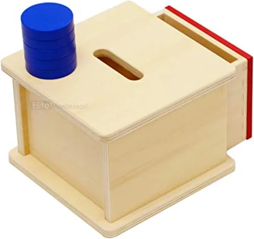 Vista 3 de Montessori caja de monedas para niños