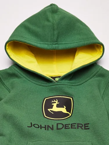 Vista 2 de John Deere Tractor - Sudadera con capucha de forro polar para niños pequeños