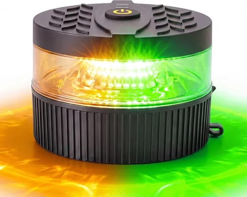 Vista 8 de Luz estroboscópica ámbar a pilas con base magnética