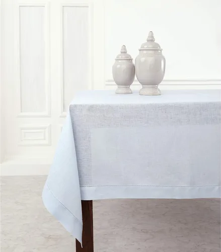 Vista 53 de Solino Home Mantel de lino blanco de 52 x 52 pulgadas, mantel cuadrado de lino 100% puro, con dobladillo clásico, lavable a máquina para verano