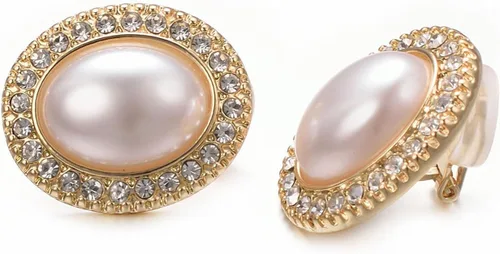 Vista 42 de Yoursfs Aretes de clip de perlas blancas grandes para mujer, chapados en oro de 18 quilates, hipoalergénicos, sin perforaciones, joyería brillante