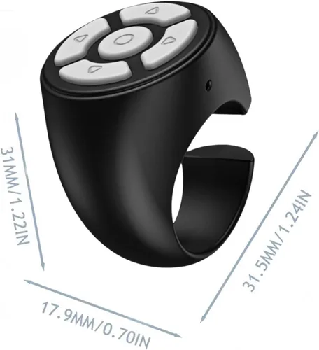 Vista 2 de Mando a distancia inalámbrico Bluetooth de la punta de los dedos, anillo de desplazamiento actualizado 2026 Bbluetooth Remotes Scrollings Ring Page